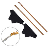 Maxbell Flute Cleaner Flute Cleaning Supplies Multifunctional for Cleaning Polishing 2pcs Rod 2pcs Cloth