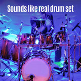 Maxbell Silicone Electronic Drum Set with Drumsticks and Pedal Controller for Gifts