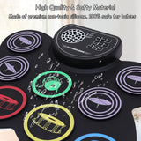 Maxbell Silicone Electronic Drum Set with Drumsticks and Pedal Controller for Gifts