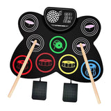 Maxbell Silicone Electronic Drum Set with Drumsticks and Pedal Controller for Gifts