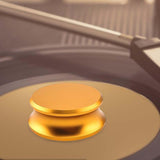 Maxbell Turntable Disc Record Stabilizer Level Record Pad for HiFi Record Player Golden