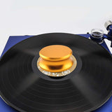 Maxbell Turntable Disc Record Stabilizer Level Record Pad for HiFi Record Player Golden