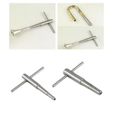 Maxbell Ratchet Tap Wrench Steel Tapping Ratchet Hand Tool for Trombone Trumpet 1.3cm