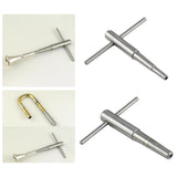 Maxbell Ratchet Tap Wrench Steel Tapping Ratchet Hand Tool for Trombone Trumpet 1.3cm