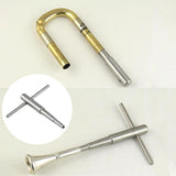 Maxbell Ratchet Tap Wrench Steel Tapping Ratchet Hand Tool for Trombone Trumpet 1cm