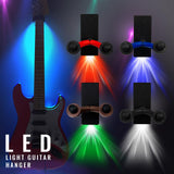 Maxbell Guitar Wall Rack Stand Non Slip Holder for Ukulele Accessories Instrument Red Lights