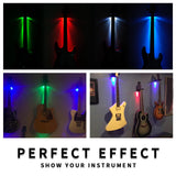 Maxbell Guitar Wall Rack Stand Non Slip Holder for Ukulele Accessories Instrument Red Lights