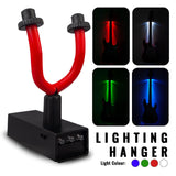 Maxbell Guitar Wall Rack Stand Non Slip Holder for Ukulele Accessories Instrument Red Lights