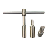 Maxbell Ratchet Tap Wrench Steel T Handle for Trumpet Brass Instrument Mouthpiece Tuning Wrench