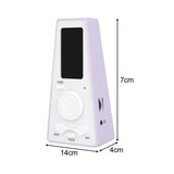 Maxbell Digital Metronome LCD Display Screen High Accuracy for Instrument Ukulele Amaranth