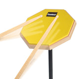 Maxbell Drum practice pads Snare Drum Stand Set for Percussion Instrument Accessory Yellow