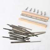 Maxbell 21 Key Thumb Piano DIY Accessories Carved Scales for Recording Family