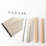 Maxbell 21 Key Thumb Piano DIY Accessories Carved Scales for Recording Family