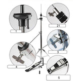 Maxbell Metal Cymbal Stand Drum Pad Stand Mount for Drummer Musical Instrument