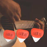 Maxbell 3Pcs Professional Guitar Picks Plectrums Silicone for Electric Guitar Banjo Red