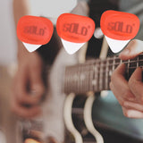 Maxbell 3Pcs Professional Guitar Picks Plectrums Silicone for Electric Guitar Banjo Red