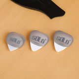 Maxbell 3Pcs Professional Guitar Picks Plectrums Silicone for Electric Guitar Banjo Grey