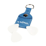 Maxbell 5x PU Leather Guitar Pick Holder Case with Keyring for Gifts