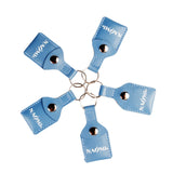 Maxbell 5x PU Leather Guitar Pick Holder Case with Keyring for Gifts