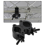 Maxbell DJ Light Clamps Dual Swivel Clamp for 1.25-1.38inch Diameter Pipe Accessory Black