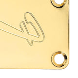 Maxbell Guitar Neck Plate & Backplate Iron Neckplate with Screws for Electric Guitar Aureate