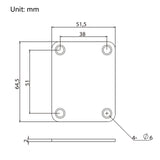 Maxbell Guitar Neck Plate & Backplate Iron Neckplate with Screws for Electric Guitar Aureate
