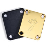 Maxbell Guitar Neck Plate & Backplate Iron Neckplate with Screws for Electric Guitar Aureate