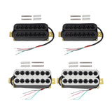 Maxbell Electric Guitar Pickup Double Coil 4P Prewired for 7 Strings Guitar Replaces Neck Black