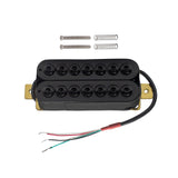 Maxbell Electric Guitar Pickup Double Coil 4P Prewired for 7 Strings Guitar Replaces Neck Black
