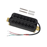 Maxbell Electric Guitar Pickup Double Coil 4P Prewired for 7 Strings Guitar Replaces Neck Black