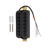 Maxbell Electric Guitar Pickup Double Coil 4P Prewired for 7 Strings Guitar Replaces Bridge Black