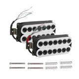 Maxbell Electric Guitar Pickup Double Coil 4P Prewired for 7 Strings Guitar Replaces Neck White