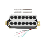 Maxbell Electric Guitar Pickup Double Coil 4P Prewired for 7 Strings Guitar Replaces Neck White