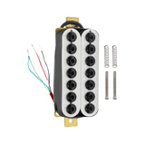 Maxbell Electric Guitar Pickup Double Coil 4P Prewired for 7 Strings Guitar Replaces Neck White