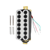 Maxbell Electric Guitar Pickup Double Coil 4P Prewired for 7 Strings Guitar Replaces Neck White