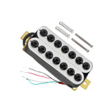 Maxbell Electric Guitar Pickup Double Coil 4P Prewired for 7 Strings Guitar Replaces Neck White