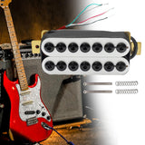 Maxbell Electric Guitar Pickup Double Coil 4P Prewired for 7 Strings Guitar Replaces Neck White