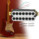 Maxbell Electric Guitar Pickup Double Coil 4P Prewired for 7 Strings Guitar Replaces Neck White