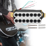 Maxbell Electric Guitar Pickup Double Coil 4P Prewired for 7 Strings Guitar Replaces Neck White