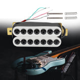 Maxbell Electric Guitar Pickup Double Coil 4P Prewired for 7 Strings Guitar Replaces Neck White