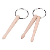 Maxbell Drumstick Percussion Keyring Wood Portable for Thanksgiving Gift Graduation 1 drum rod