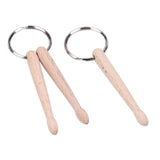 Maxbell Drumstick Percussion Keyring Wood Portable for Thanksgiving Gift Graduation 1 drum rod
