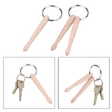 Maxbell Drumstick Percussion Keyring Wood Portable for Thanksgiving Gift Graduation 1 drum rod