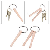 Maxbell Drumstick Percussion Keyring Wood Portable for Thanksgiving Gift Graduation 1 drum rod
