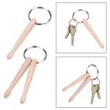 Maxbell Drumstick Percussion Keyring Wood Portable for Thanksgiving Gift Graduation 1 drum rod