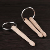 Maxbell Drumstick Percussion Keyring Wood Portable for Thanksgiving Gift Graduation 1 drum rod