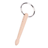 Maxbell Drumstick Percussion Keyring Wood Portable for Thanksgiving Gift Graduation 1 drum rod