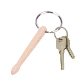 Maxbell Drumstick Percussion Keyring Wood Portable for Thanksgiving Gift Graduation 1 drum rod