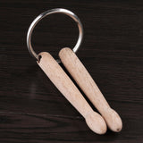 Maxbell Drumstick Percussion Keyring Wood Portable for Thanksgiving Gift Graduation 1 drum rod