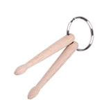 Maxbell Drumstick Percussion Keyring Wood Portable for Thanksgiving Gift Graduation 2 drum sticks